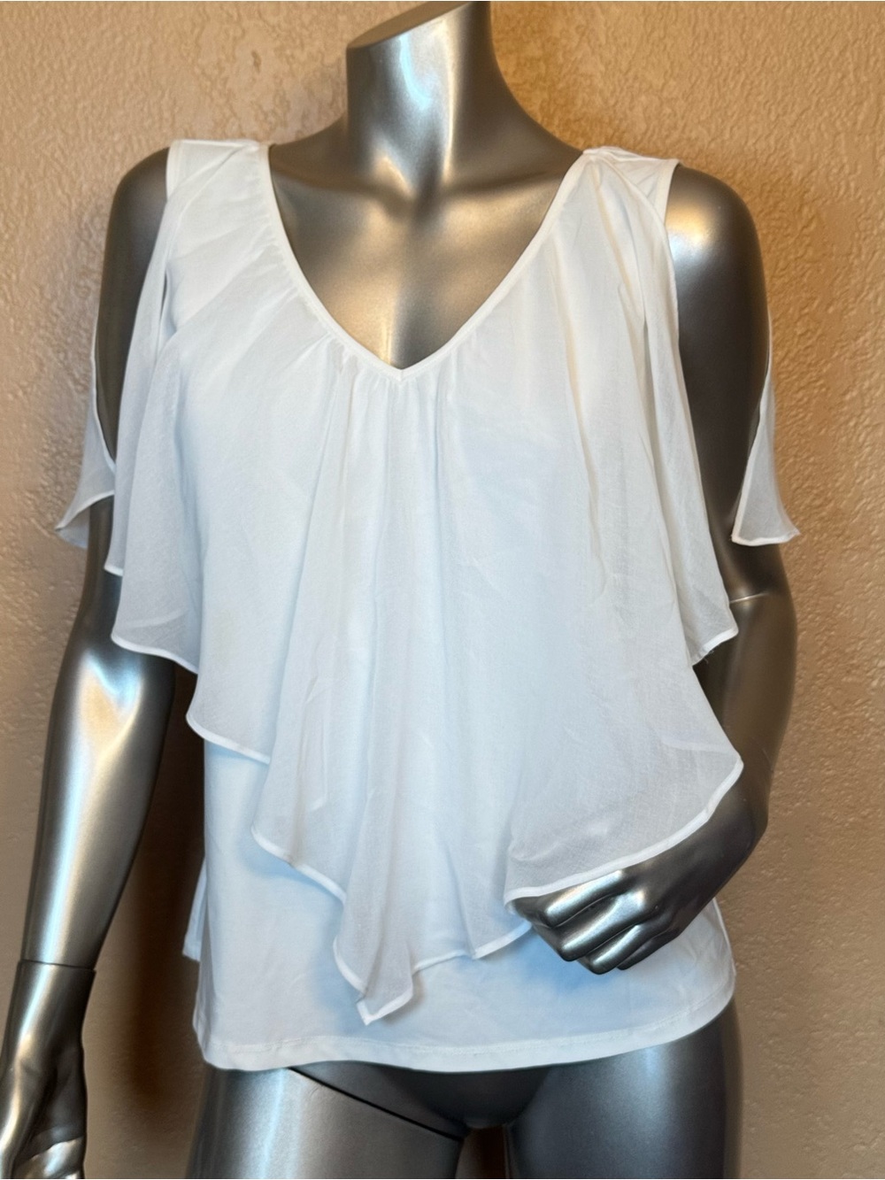 Melanie Lyne Flutter Women’s Tank Top Shirt Size M